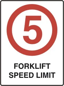 FS 3 — FORKLIFT SPEED LIMIT